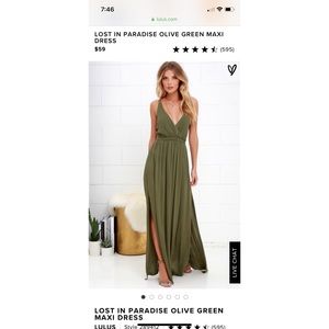 Lulus lost in Paradise green maxi